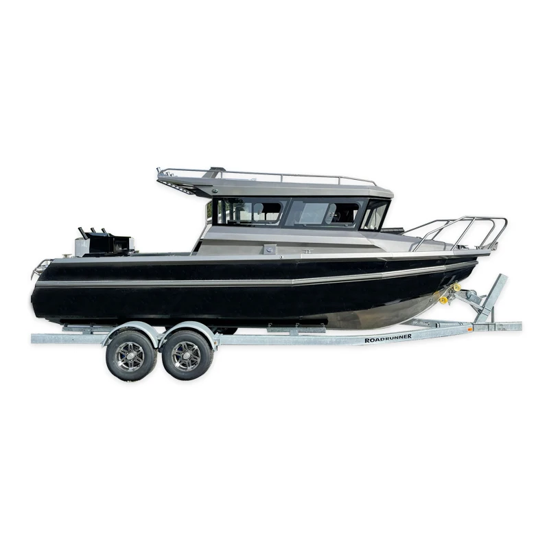 7.5m Offshore Aluminum Hull Outboard Engine Sport Yacht with Large Cabin and Easy Craft Design