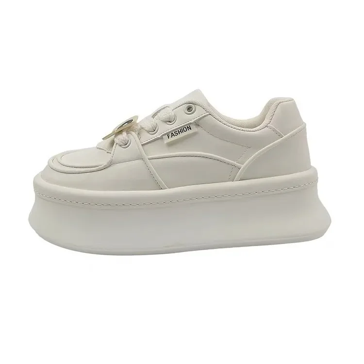 Thick-soled Small White Shoes Women with Niche Board Shoes 2024 New High Casual Sports Shoes