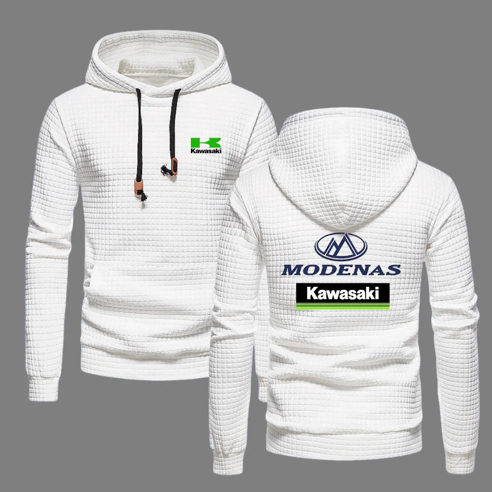 

Kawasaki мотоциклетный топ клетчатая спортивная одежда мужской женский свободный пуловер модная спортивная одежда повседневная толстовка с капюшоном s-XXXL