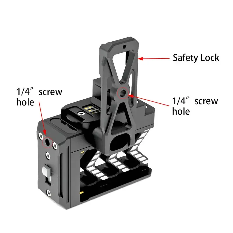 Imagem -03 - Placa de Base de Potência Hongtoo Rs3 com D-tap i o para Dji Ronin Rs2 Rs3 Rs3 Pro Cardan Estabilizador Hontoo Placa de Base de Potência