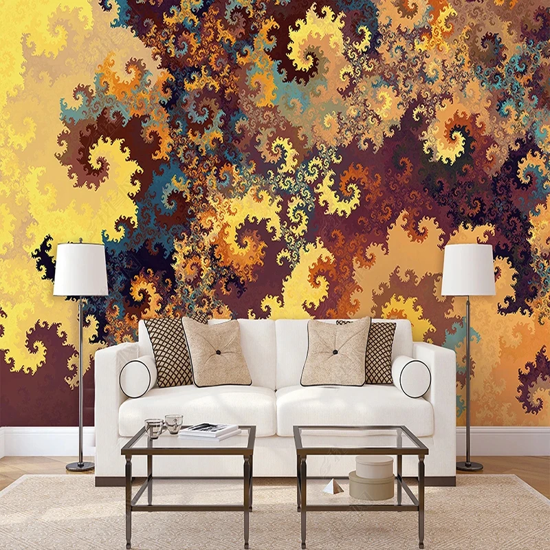 Custom Photo Wallpaper Nordic Abstract Gold Pattern Geometry TV Background Wall Painting Bedroom Papel De Parede Fresco Tapety