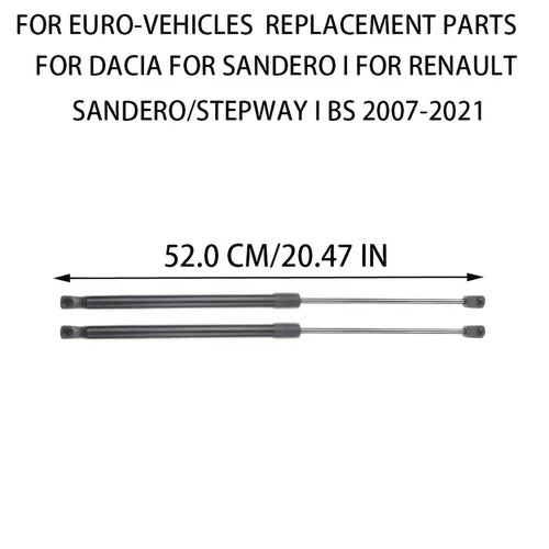 Imagen 2 del producto 2 uds puerta trasera de resorte de gas para Dacia para Sandero I para Renault Sandero/Stepway I BS 2007-2021 reemplazo