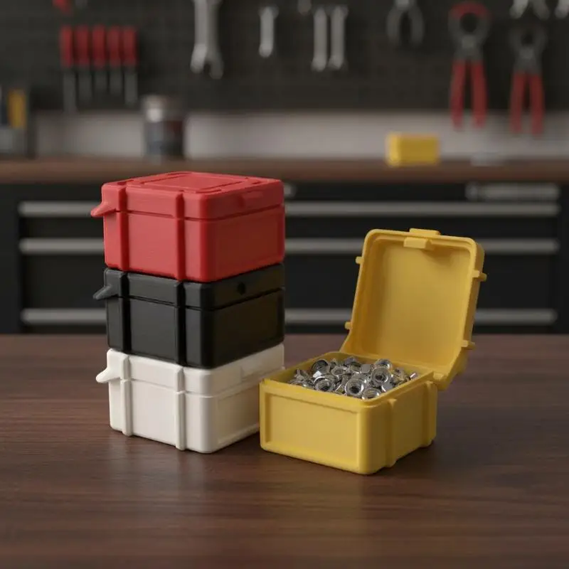 Small Hardware Storage Box Stackable Sealed Bayonet Organizer Compartment Design for Screws Nuts Garage Tool Classification