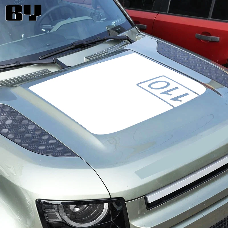 For Land Rover Defender 90 110 2020-2024 Car Front Protective Cover Cover Sticker Car Exterior Modification Parts