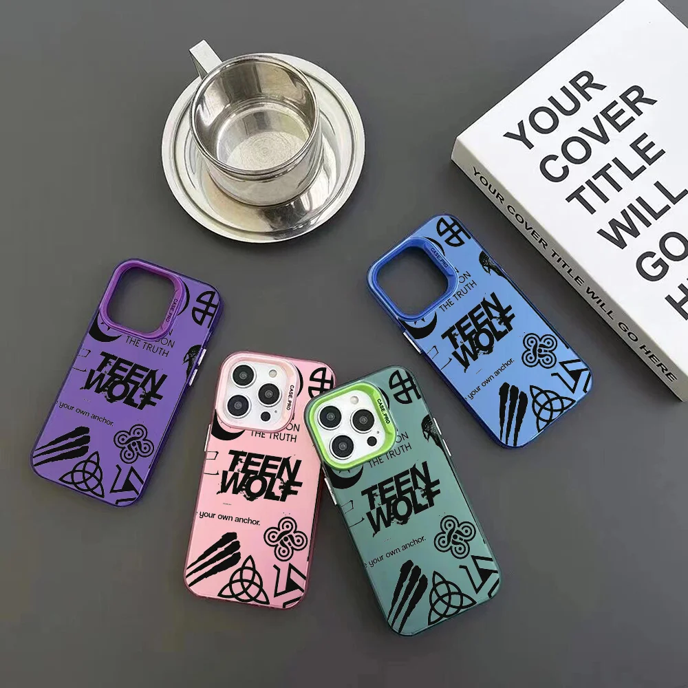 Teen Wolf TV Show Phone Case IMD Color Silver Shell For IPhone 16 15 14 13 12 11 Pro Max Plus