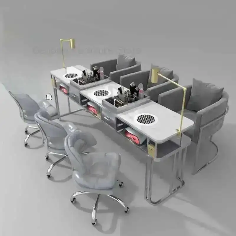 

Профессиональный стол для маникюра и ногтей, современный многофункциональный салонный стол для ногтей, пылесос Mesa Manicura, мебель для салона