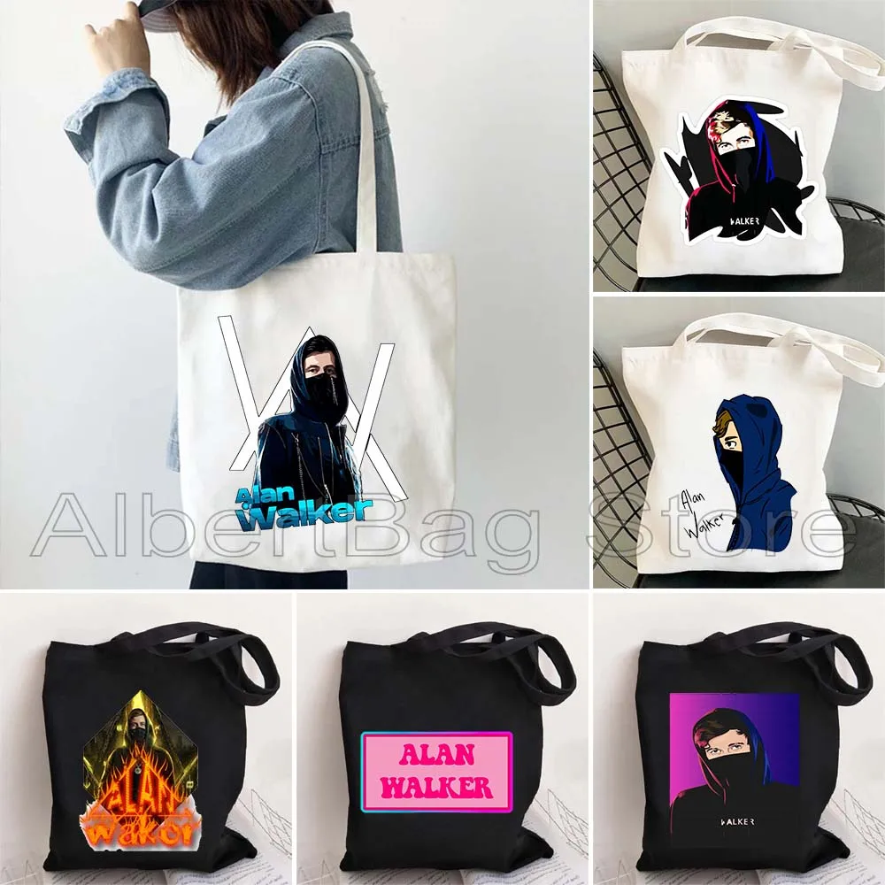 

Alan Walker Music Singer Poster Fan Cute Gifts Lover Women Girls Women Canvas Shoulder Tote Bag Harajuku Shopper Cotton Handbag