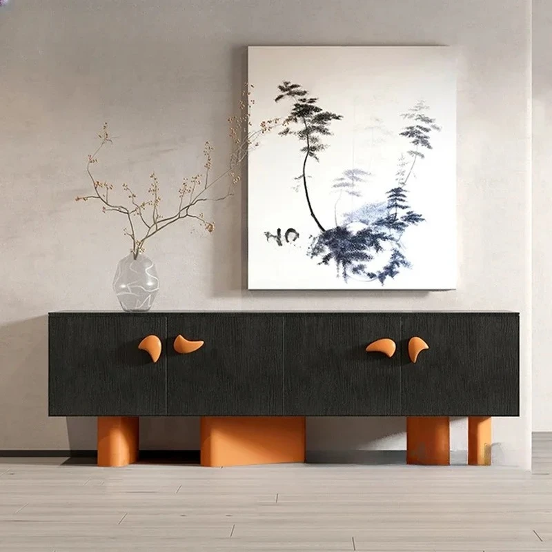 Nordic American Pastoral Sideboard Cabinet Tea Cabinet Color Matching Paint Entrance Cupboard Storage Cabinet