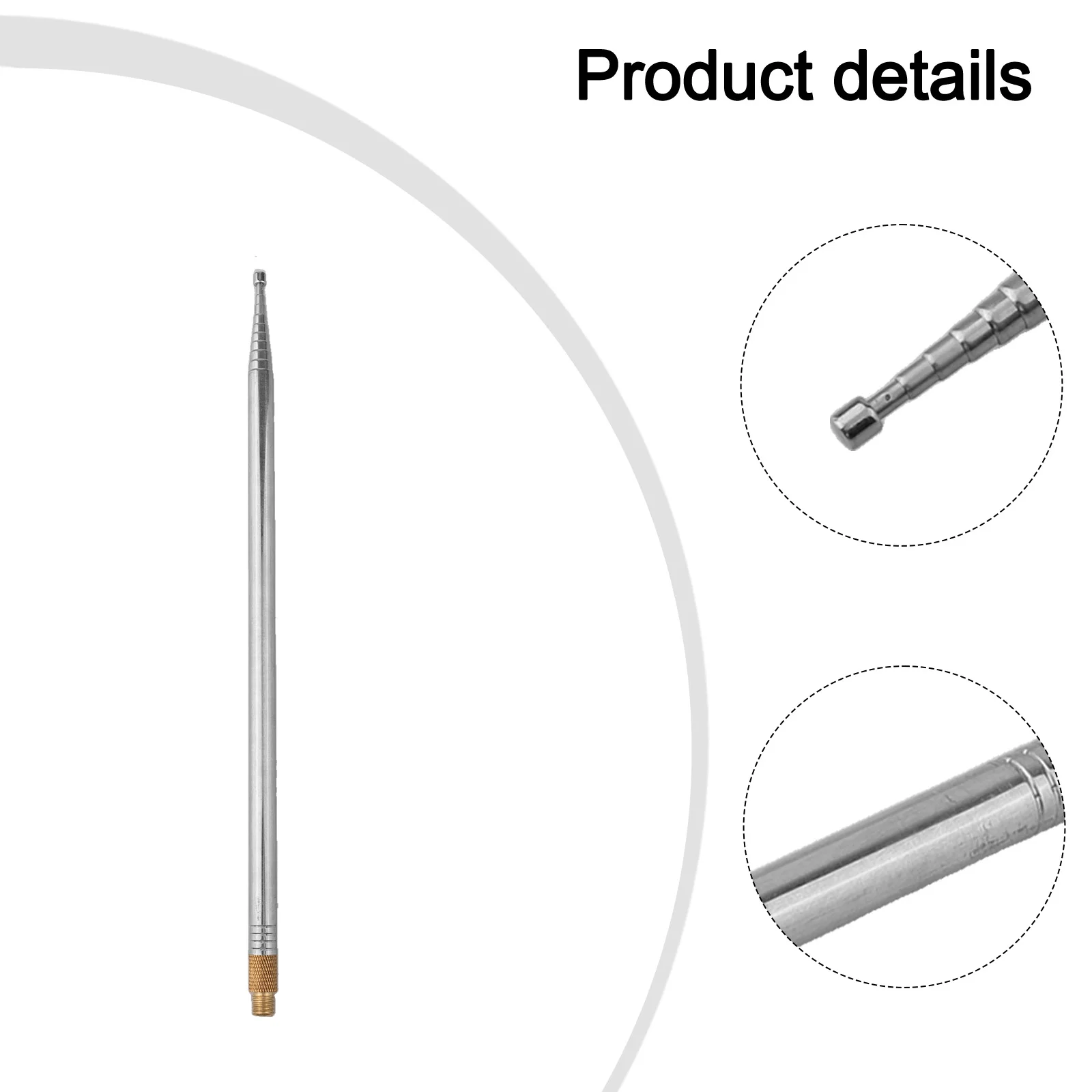 

DIY Radio Setup 2.5M Whip Antenna Adjustable Length Antenna 2.5M Whip Antenna Diameter 10mm Screw Retractable Length 33.8CM