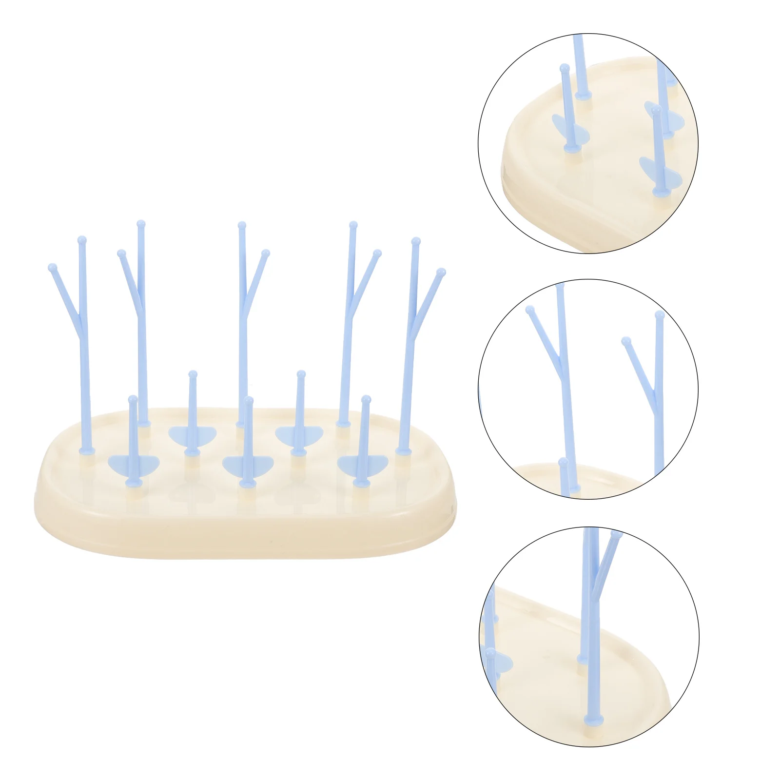 

Baby Bottle Drying Rack Detachable Pegs Holds 8 Bottles Baby Organizer Drainer Storage Stand for Toddler Cups Pacifiers