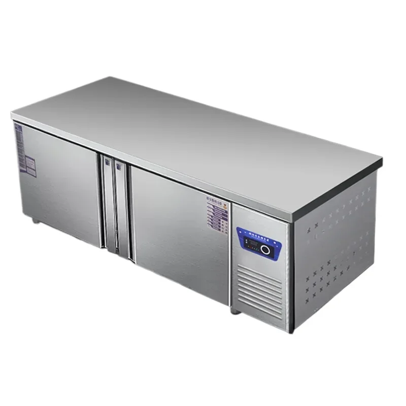 Freezer Flat Freezer Refrigerated Workbench Operator Refrigerator Commercial Milk Tea Shop Water Bar Freezer Small Kitchen