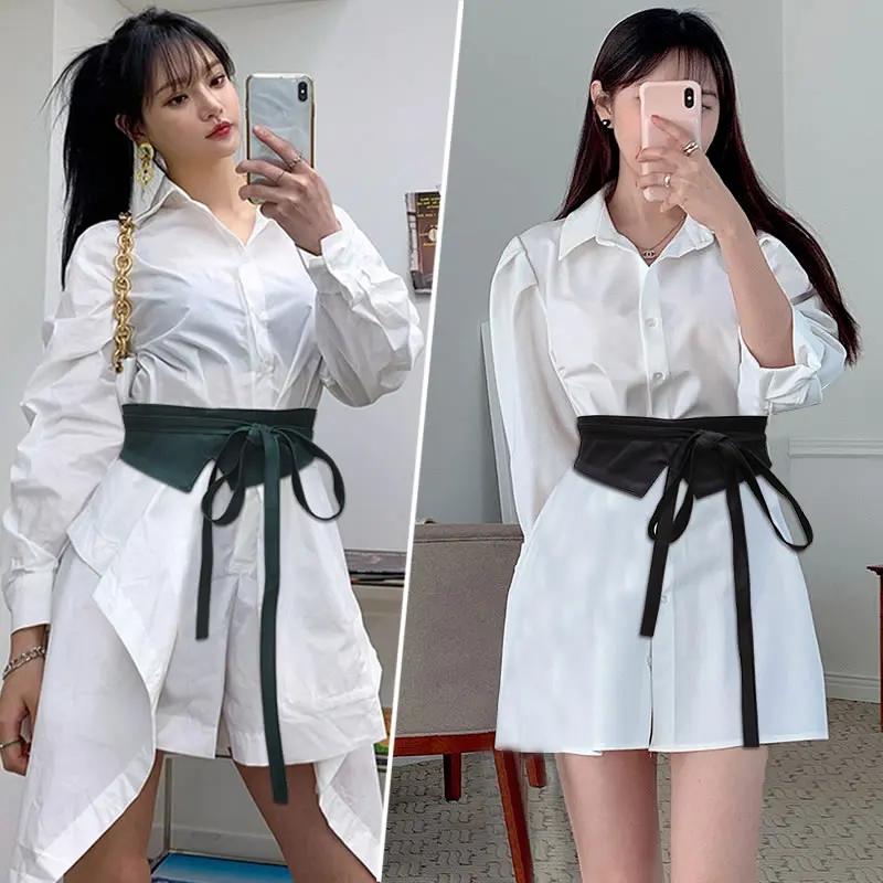 Fashion Wide Waist Belt for Women Dress Self Tied Wrap Around Bowknot Retro Obi Waist Belt Corset Cinch Belts Waistband