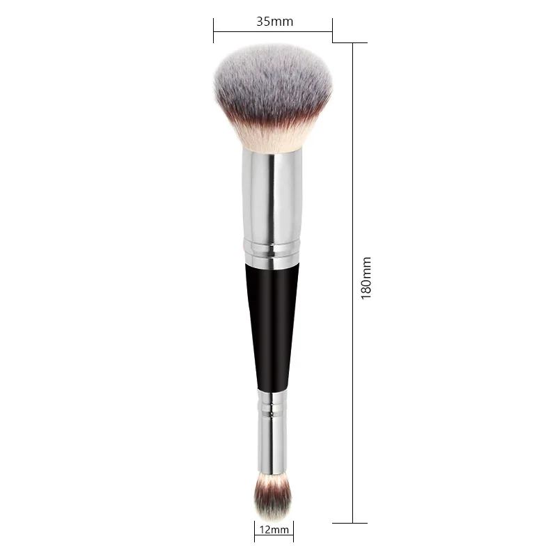 Dual-ended Foundation Concealer Makeup Brush Rounded Taperd Flawless Brush Ideal for Liquid Cream Powder Blending Concealer