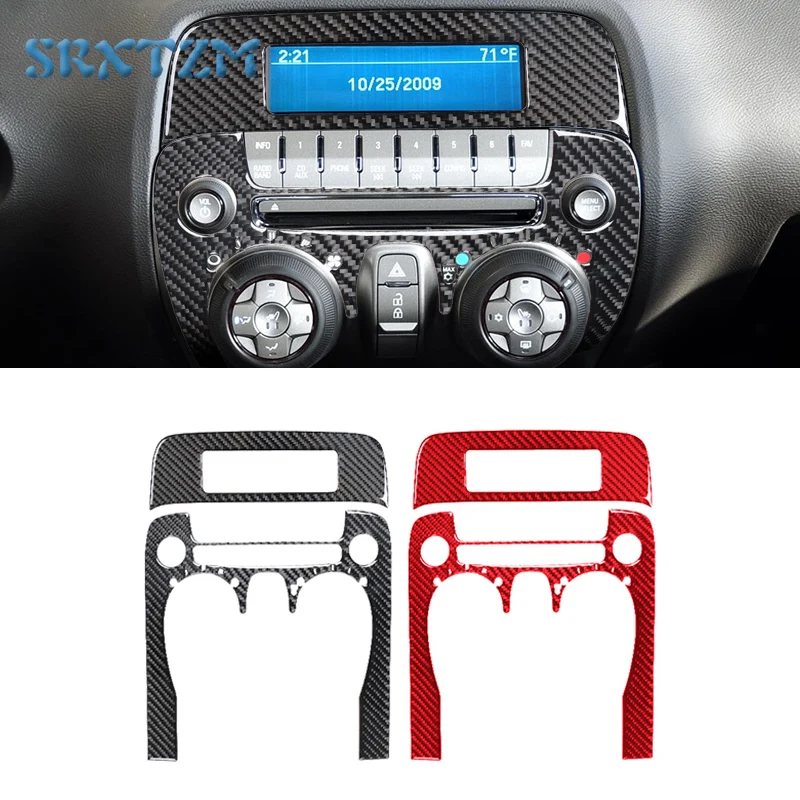 

Автомобильная панель из углеродного волокна с кнопкой управления кондиционера, наклейка на экран Центрального управления для Chevrolet Camaro 22010-2015, Декор