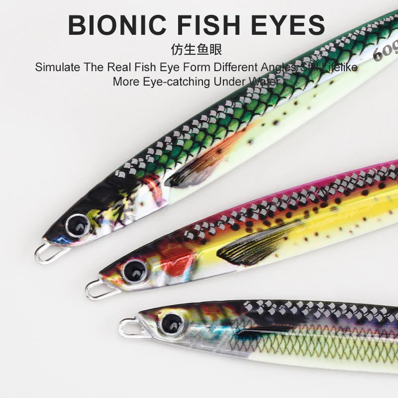 TEASER J161 3D 60G - 200G Simulated Metal Jig Lure, Long‑casting Slow‑fall Bait for Boat, Shore & Saltwater Fishing view 3