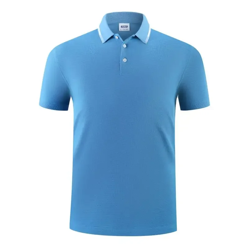 

Customized LOGO Polo Shirt Men Summer Men's Shorts Sleeve Contrast Color Polo Business Clothes Luxury Men Tee Shirt Print LOGO