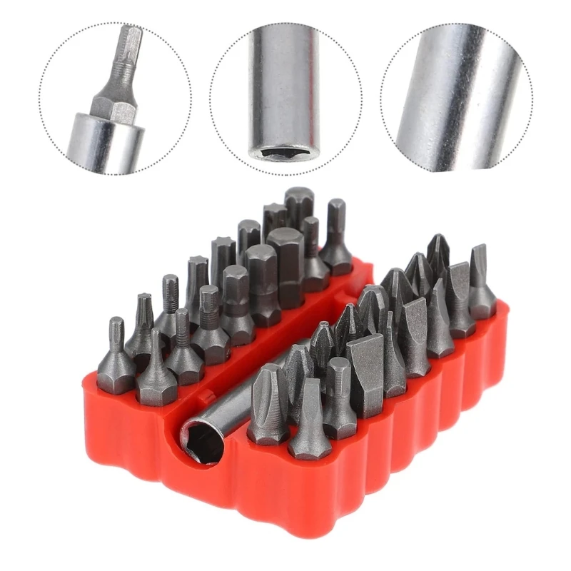 33pcs Security Bit Set with Extension Bit Tamper Proof Dropship