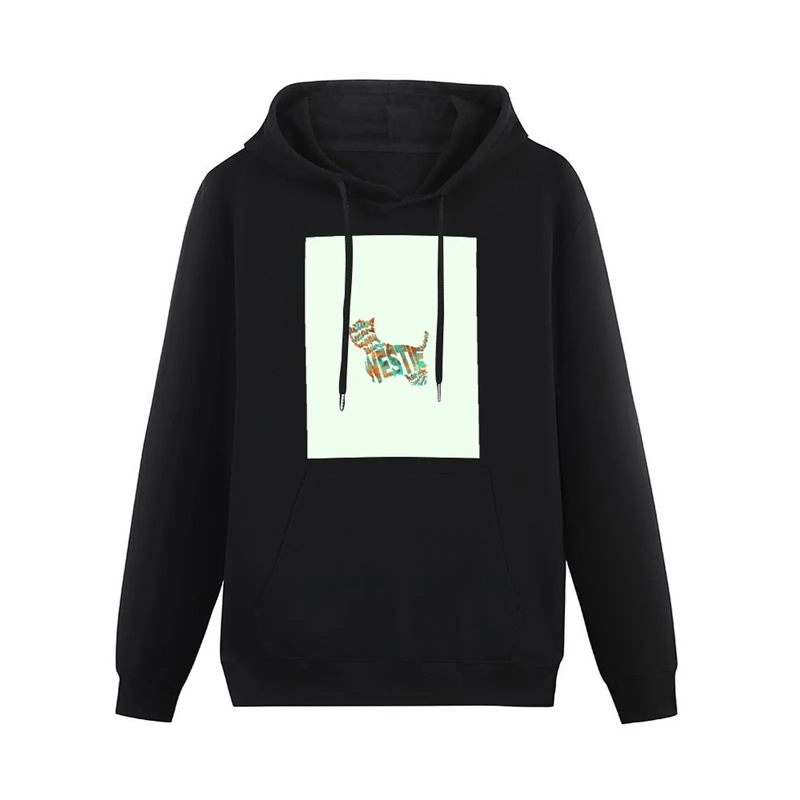 The West Highland White Terrier Typographic Watercolor Painting Pullover Hoodie autumn clothes men's coat hoodie graphic