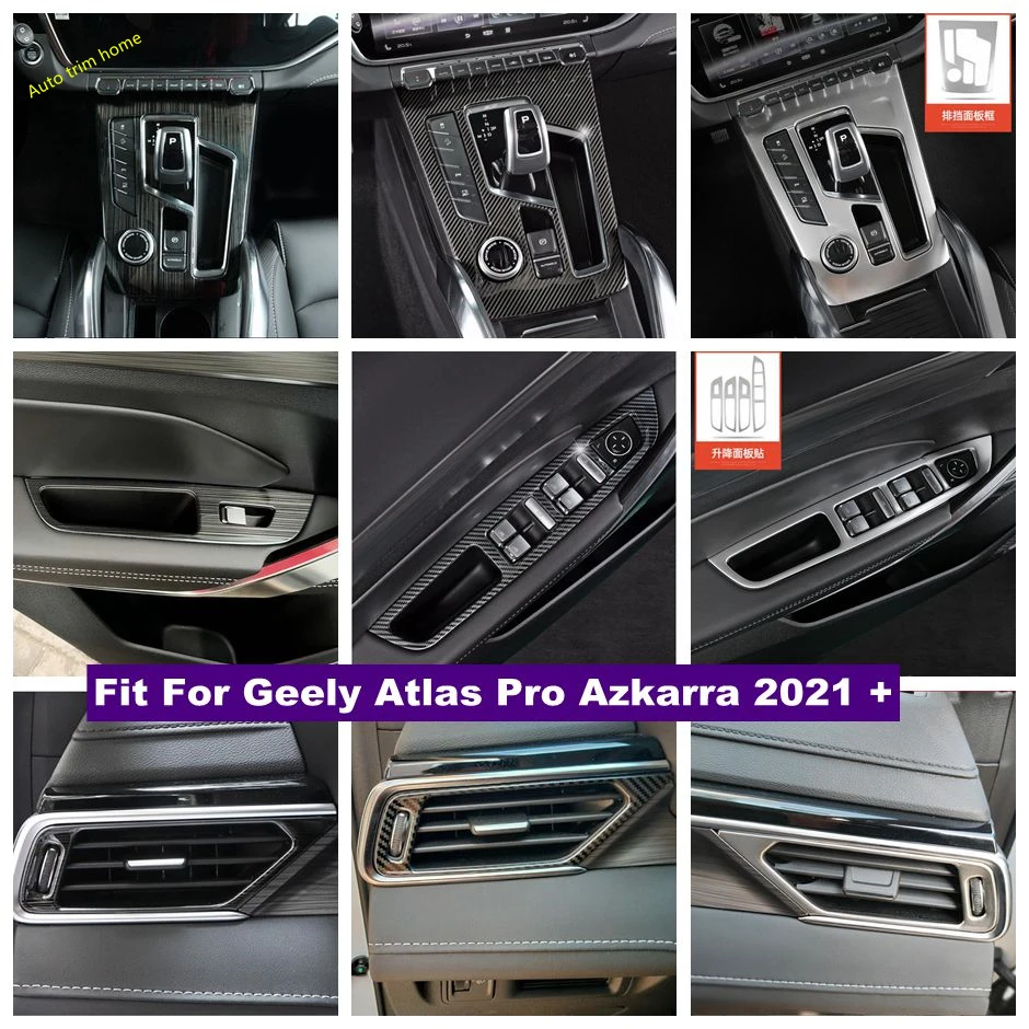 Air Outlet AC Vent Gear Box Shift Panel Decoration Frame Cover Trim Fit For Geely Atlas Pro Azkarra 2021 2022 Car Accessories