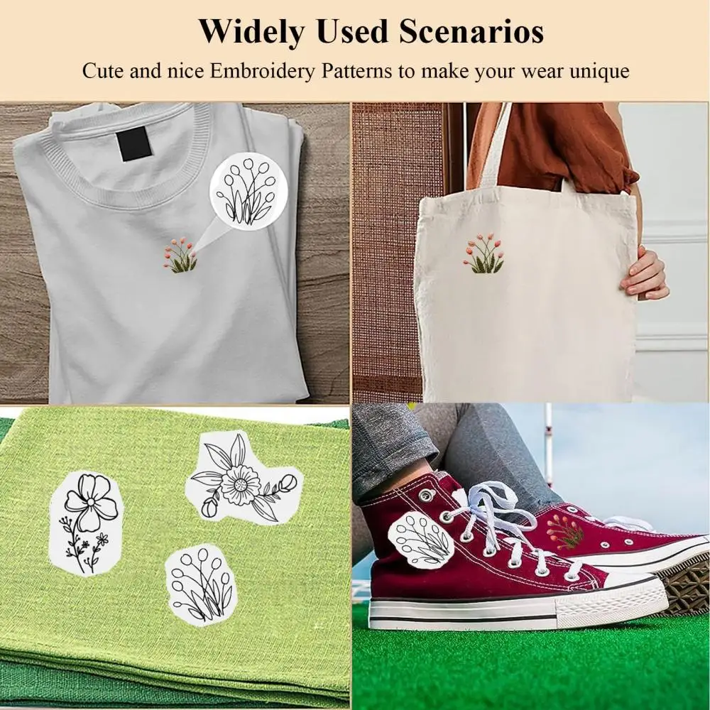 أنماط التطريز للقمصان والبلوزات، مجموعة المواد اليدوية اللاصقة القابلة للذوبان في الماء. الحرف اليدوية، الهدايا المصنوعة يدويا