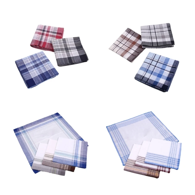 50JB 40X40cm Men Handkerchief Bandanas Absorbent Towel Portable Pocket Kerchief Scarf