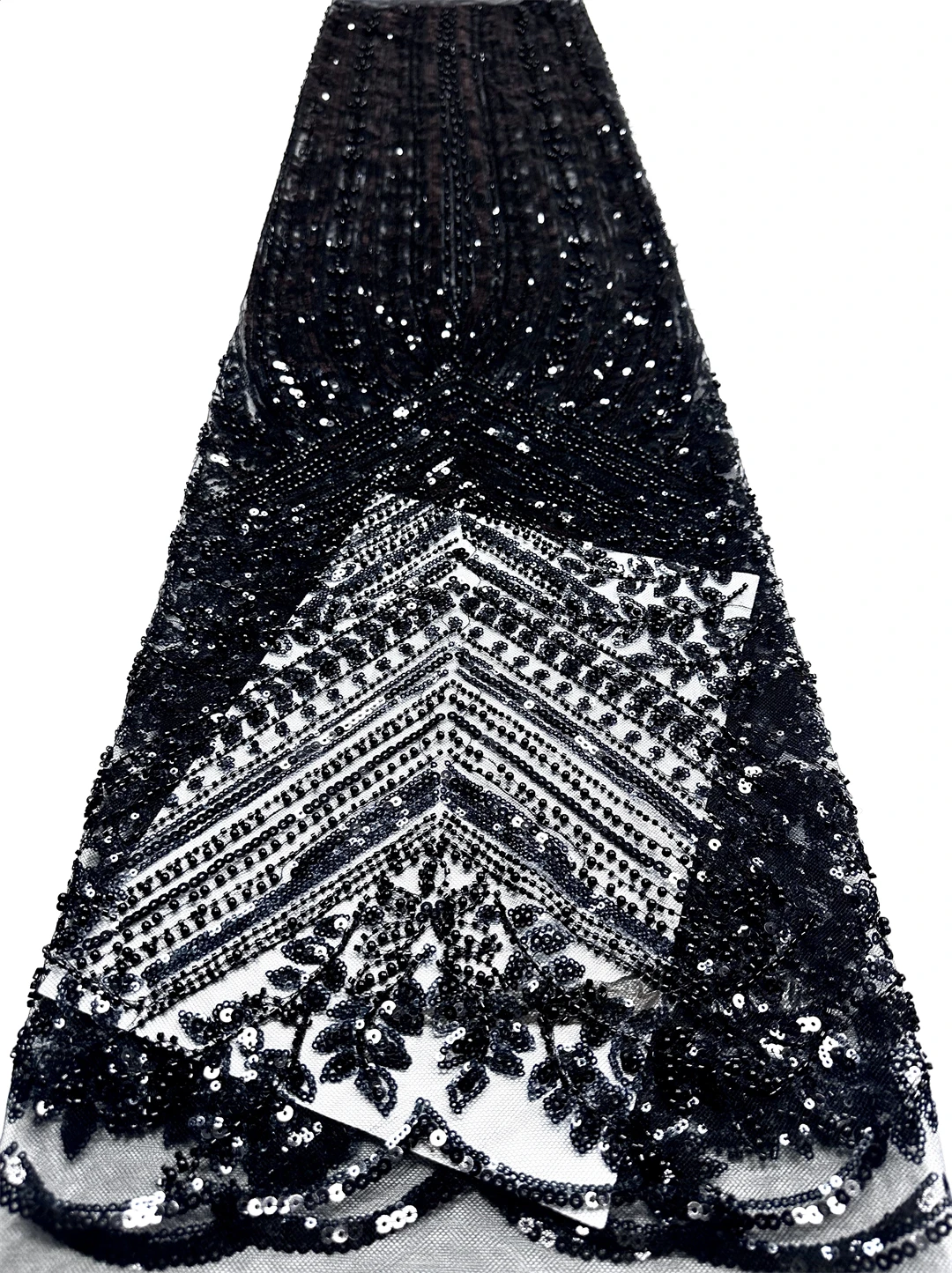 

Африканская кружевная ткань, 5 ярдов, черная нигерийская кружевная ткань, высокое качество, вышитая сетчатая ткань, сетчатое кружево 2026 г., французское кружево с блестками