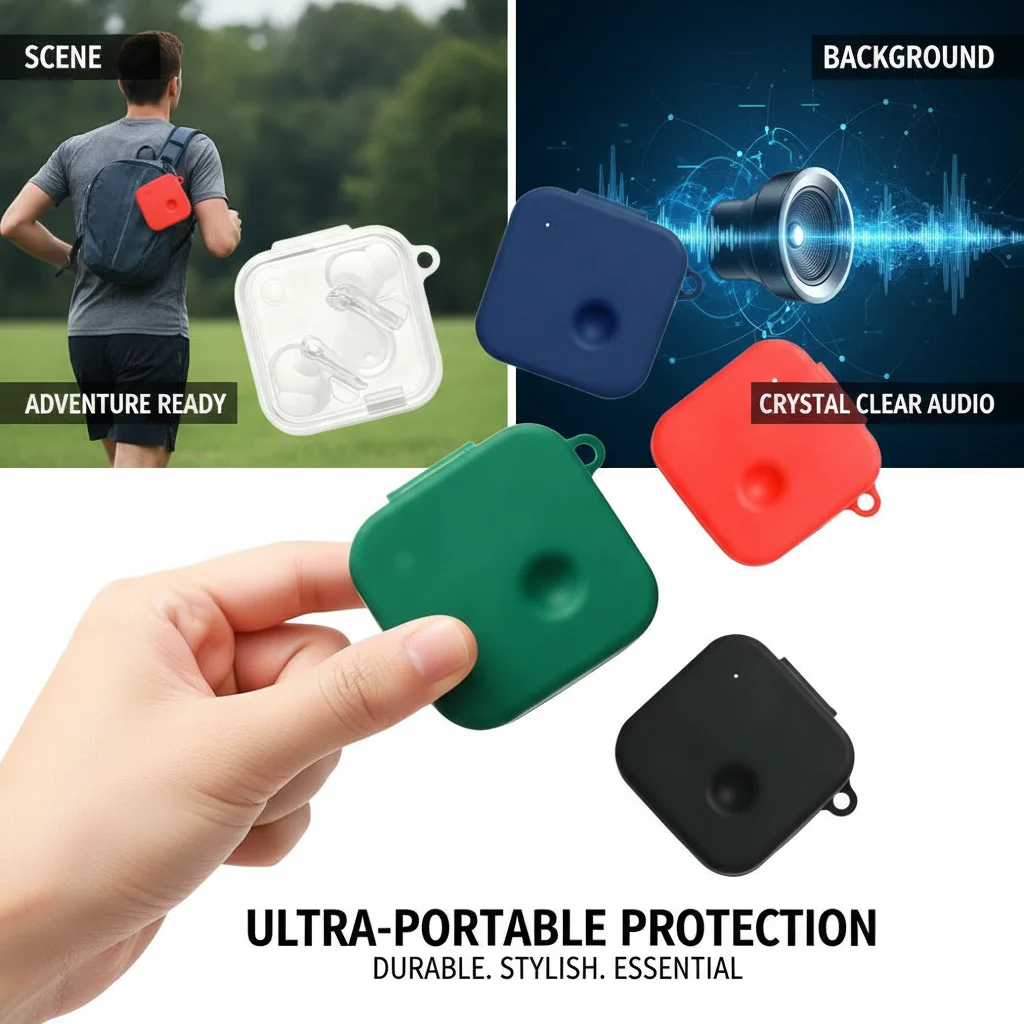 Silicone Protective Case for Nothing Ear 3 with Carabiner Wireless Earbuds Accessory Protector Earphone Case