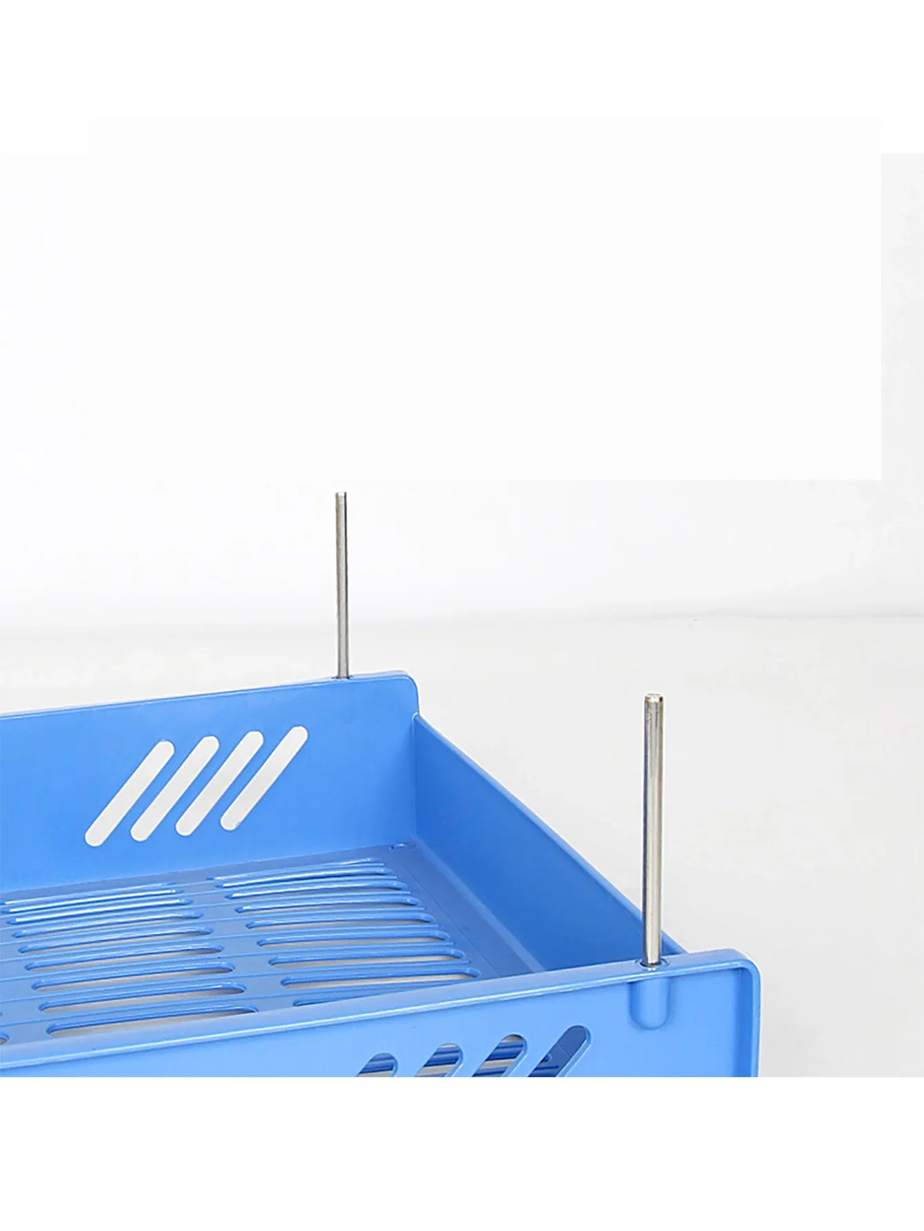 1 قطعة صينية تخزين ملفات A4 بسيطة رف ملفات بلاستيكي متين قابل للتكديس طبقتين من التخزين