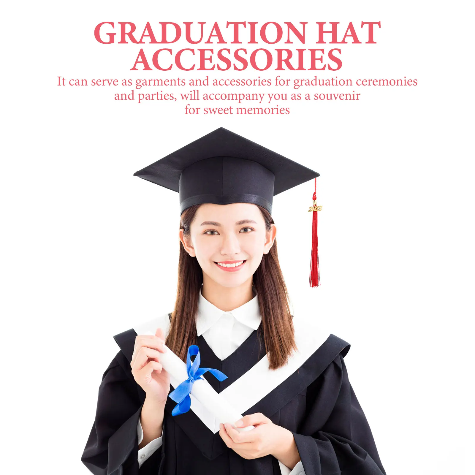 

10 Pcs Graduation Tassels Polyester Decorations Durable Hat Accessories Photography Props Fringe Pendants Student Gifts