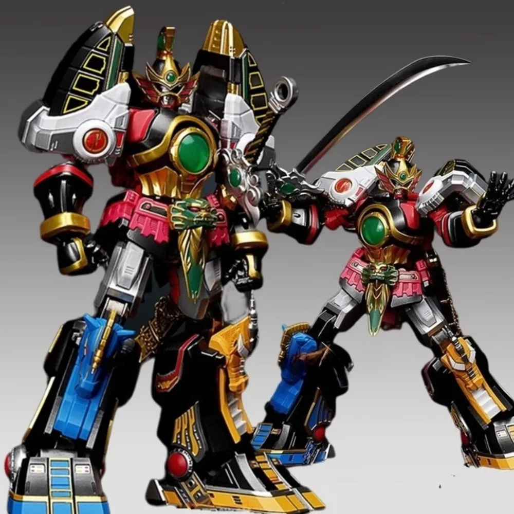 Em Estoque: Boneco de Ação Articulado Innovation Point Rangers Thunderzord Raptorzord em Liga Metálica