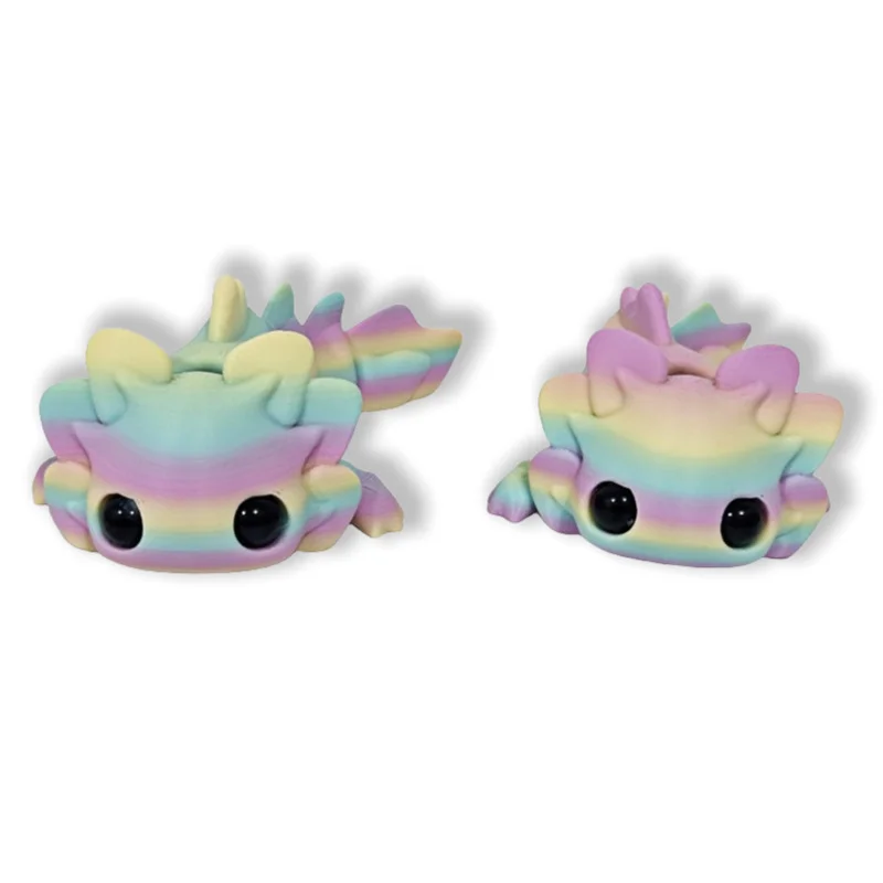 3D 인쇄 귀여운 뉴트 트리케라톱스 공동 이동식 8cm 홈 인테리어 무작위 컬러 시뮬레이션 눈 brinquedos infantil 1pcs