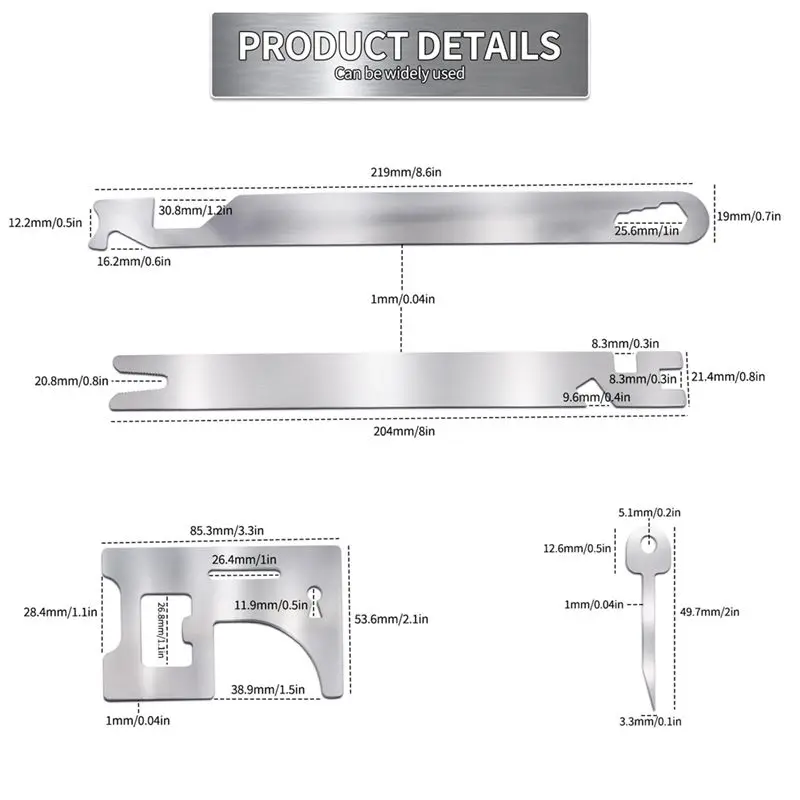 مجموعة أدوات عالمية جديدة من 6 قطع، أدوات إصلاح من الفولاذ المقاوم للصدأ عالية المرونة، مجموعة أدوات منزلية متعددة الأغراض