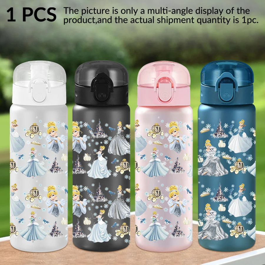 1 Stück Disney Aschenputtel/Schloss/Motiv 26 Unzen Kunststoff-Wasserflasche Sportbecher als Geburtstags-/Schulgeschenk