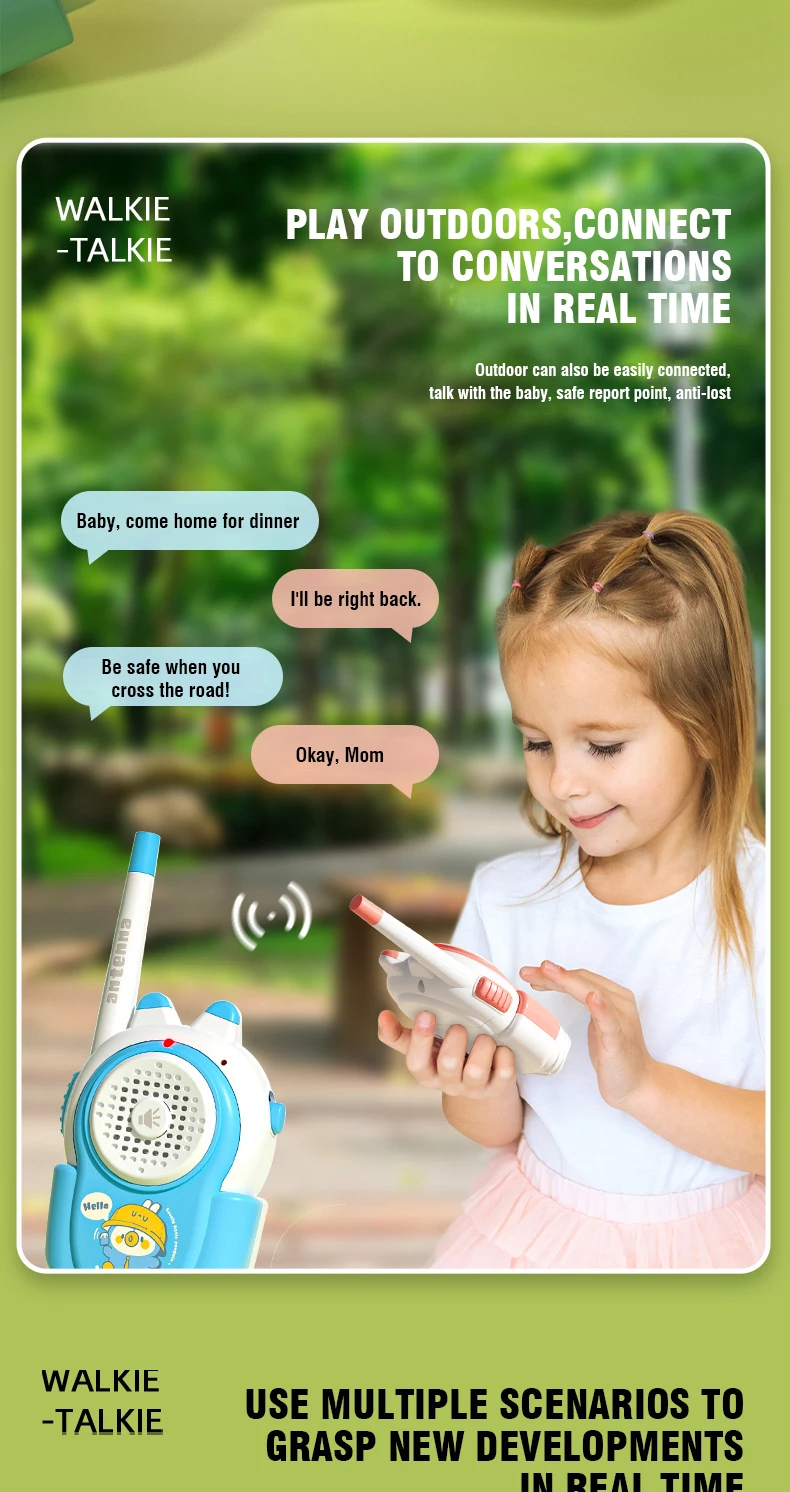 トランシーバー携帯電話屋外かわいいおもちゃ子供親子インターホン機漫画男の子と女の子教育玩具ギフト