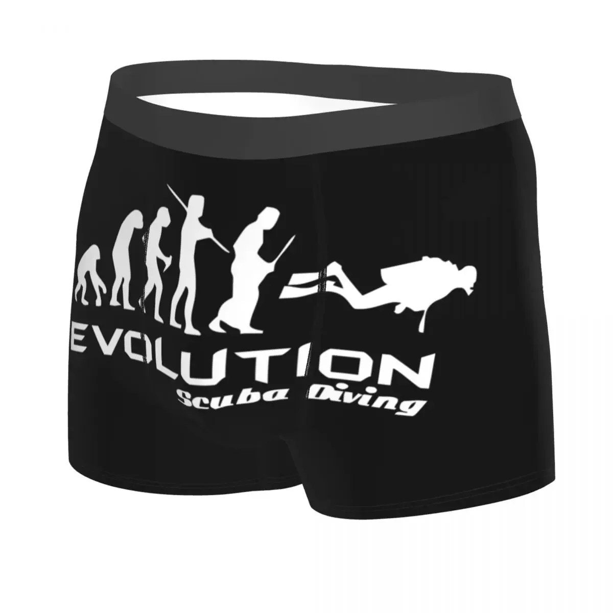 Evolution Of Scuba  Boxer Shorts Men 3D Printed Funny Underwater Dive Diver Gift Underwear Panties Briefs Soft Underpants