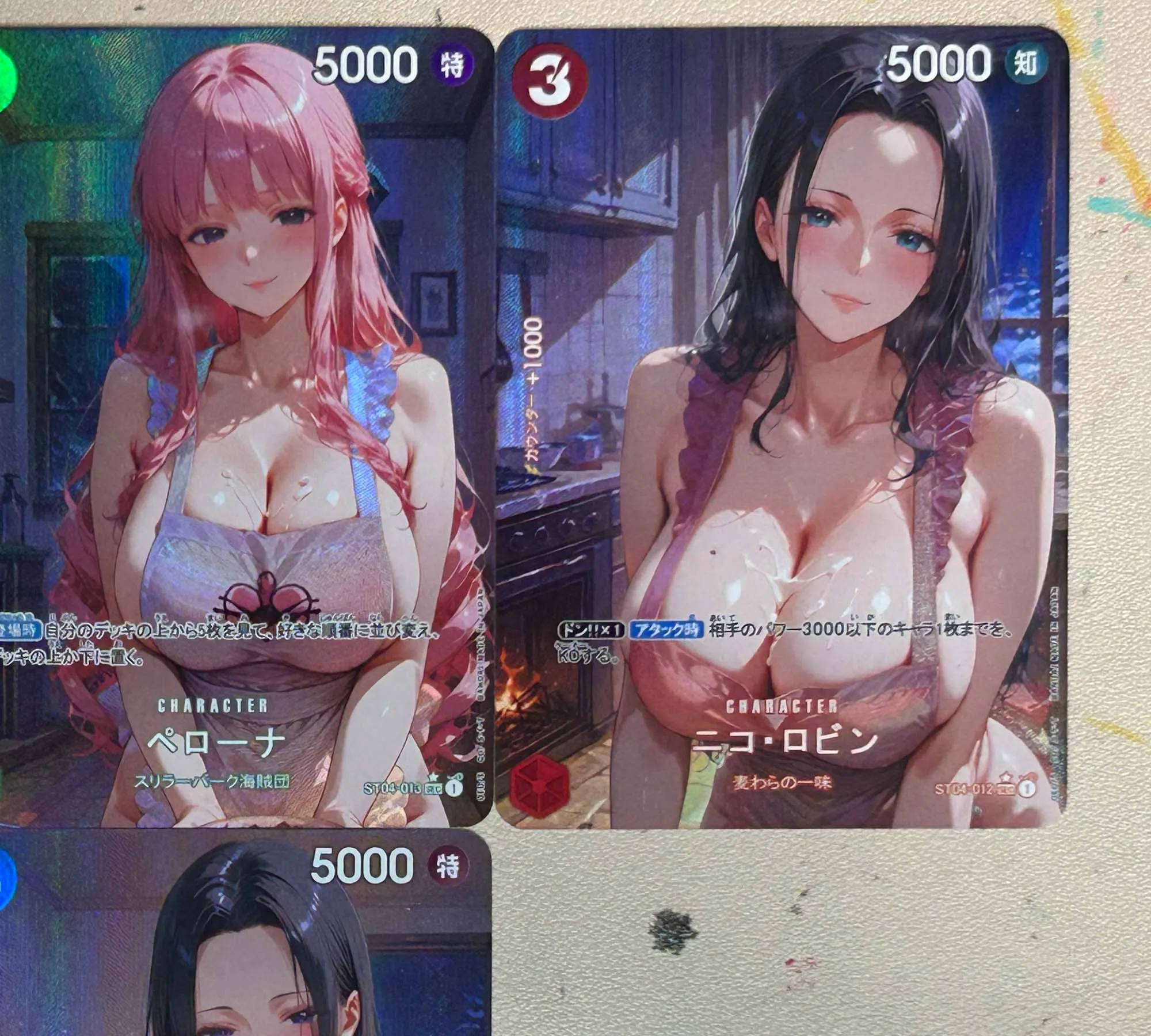 5 قطعة/المجموعة Diy قطعة واحدة Opcg Vivi Perona تأثيري جمع بطاقة الانكسار اللون فلاش Hancock نامي أنيمي بطاقة دمى هدايا #4