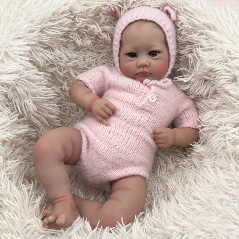 49CM Lali Already Painted Newborn Baby Doll Newborn Baby Reborn Doll Hand Paint with Genesis High Quality 3D skin Tone