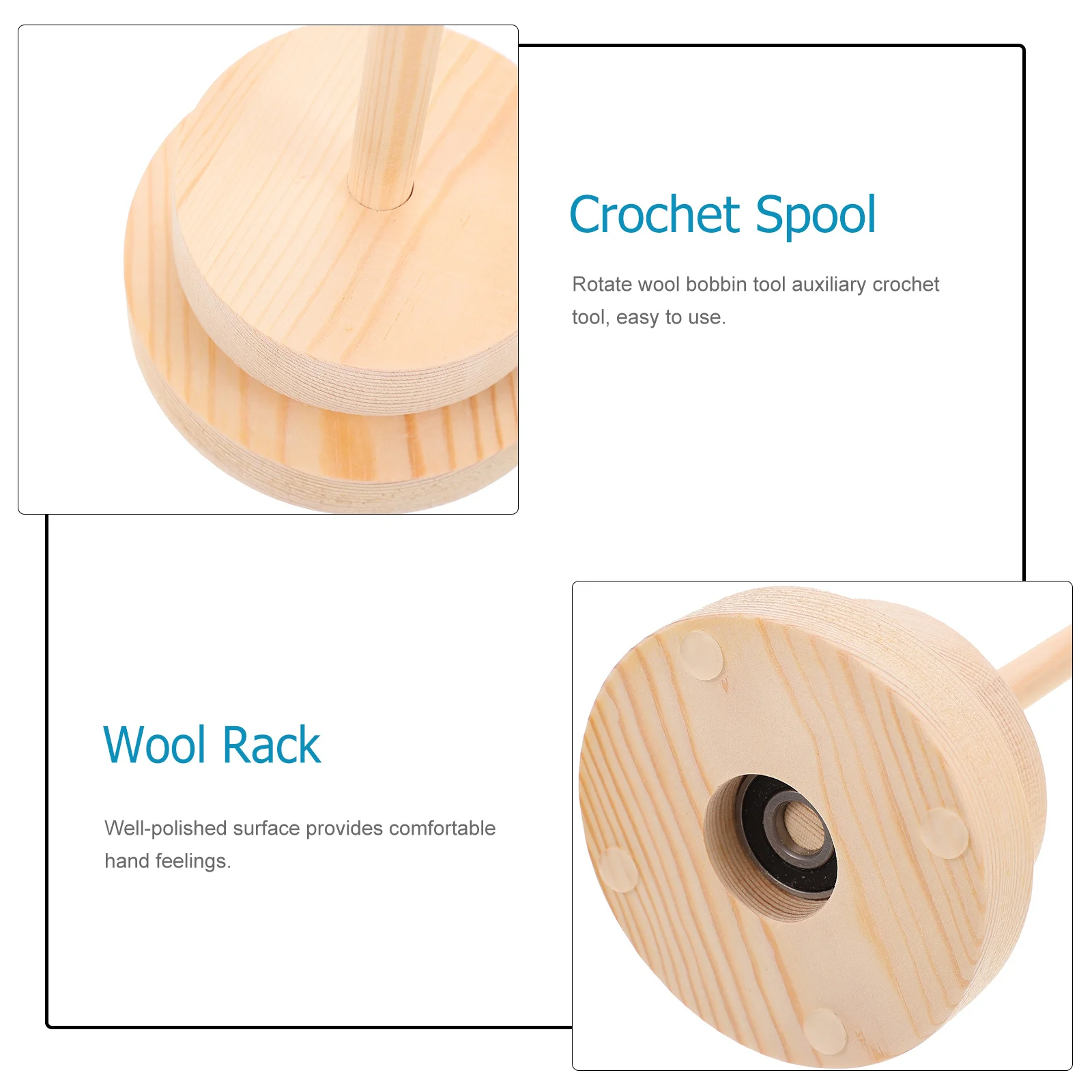 

1Pcs Wooden Thread Holder Yarn Ball Rack Rotatable Yarn Storage Organizer Sewing Thread Stand Home DIY Embroidery Supplies