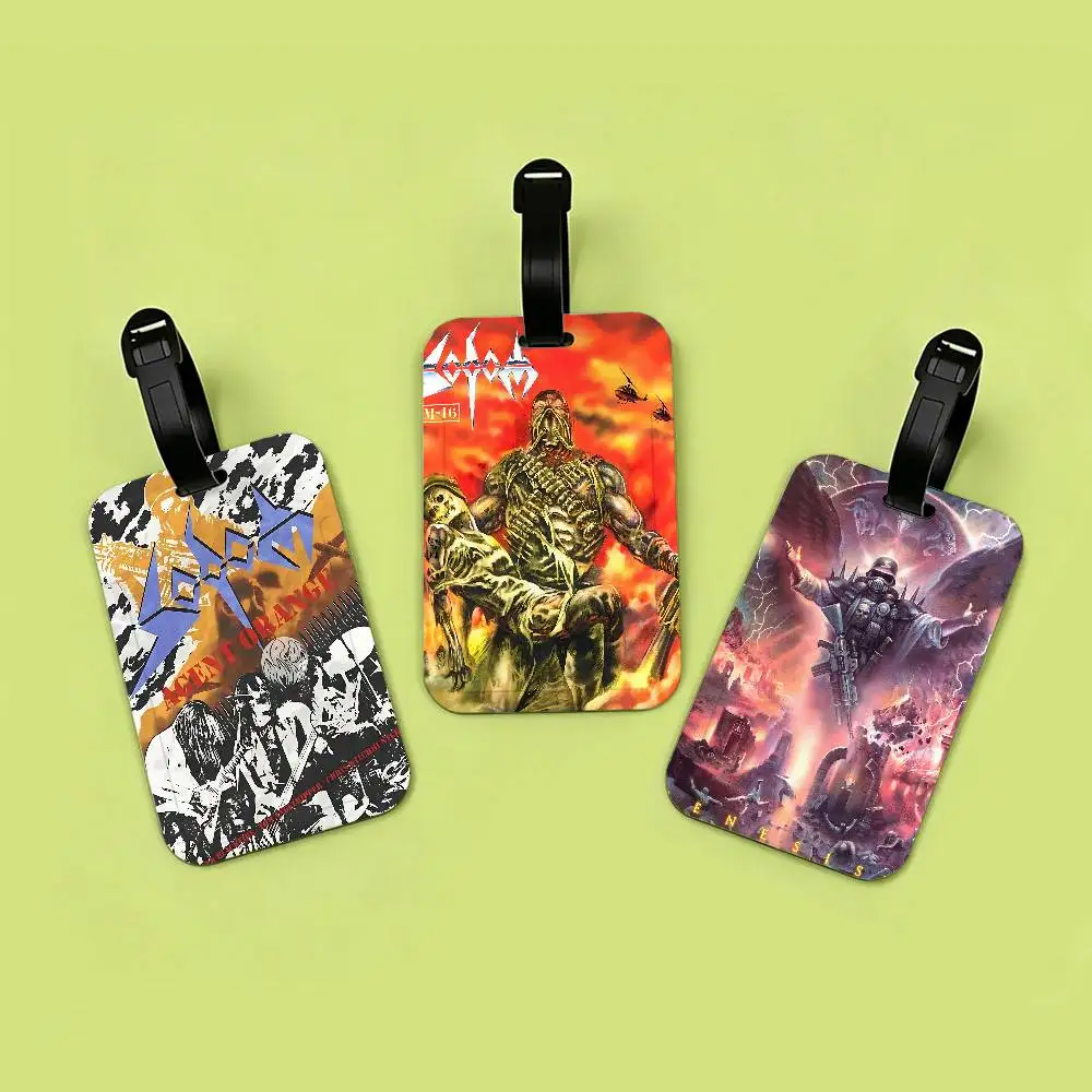 Sodoms Germany Thrash Metal Band Universal PVC Luggage Tag Anti lost With Information Card Suitcase Backpack Identification