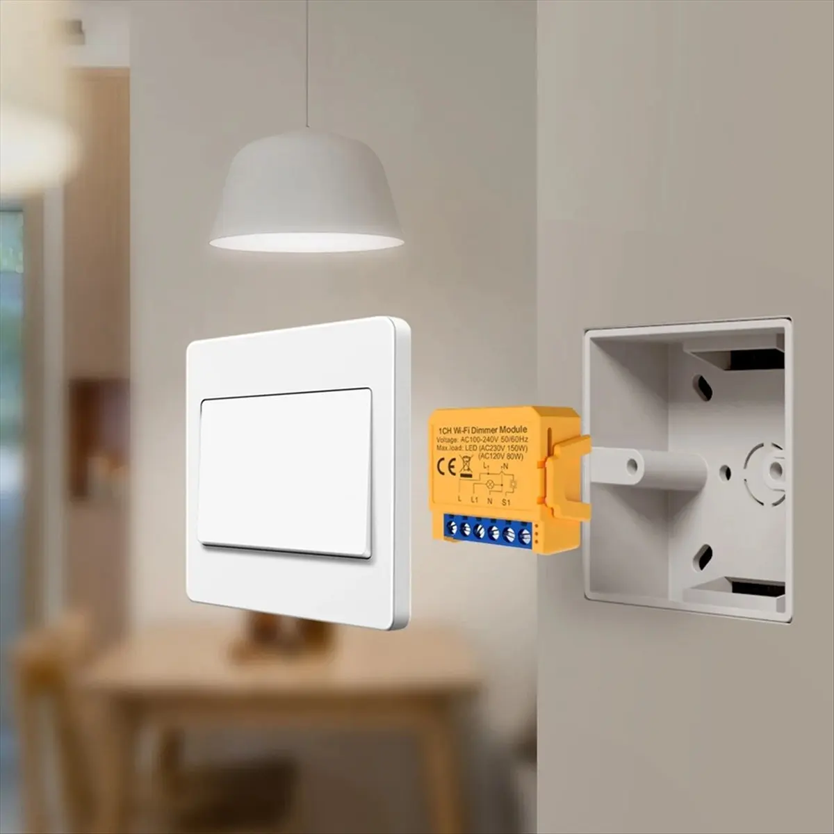 T35C Tuya WiFi Smart Dimmer Switch Module 2CH Control LED Lights Dimmable Switch Stepless Dimming+Voice Control