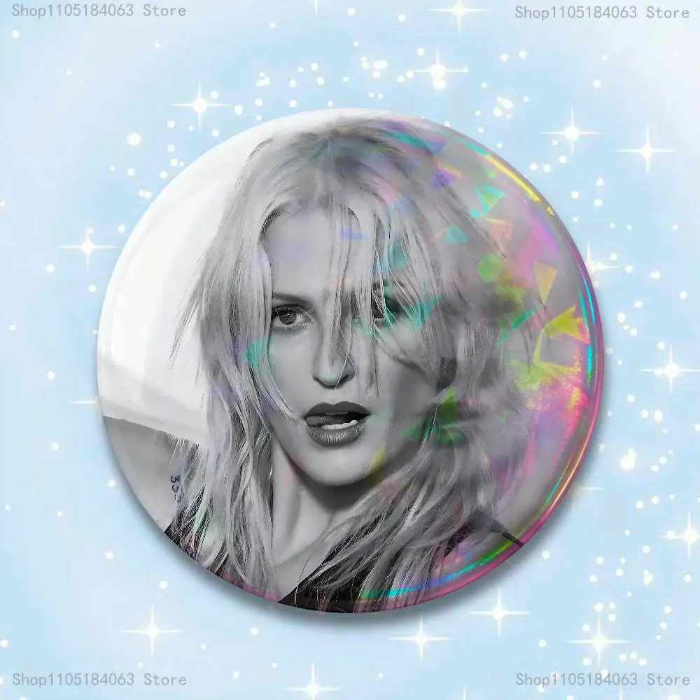 Rock E-Emily A-Armstrong 58mm 44mm HD Print Brooch Badges Pretty Derby Round Display Brooches Lapel Pins