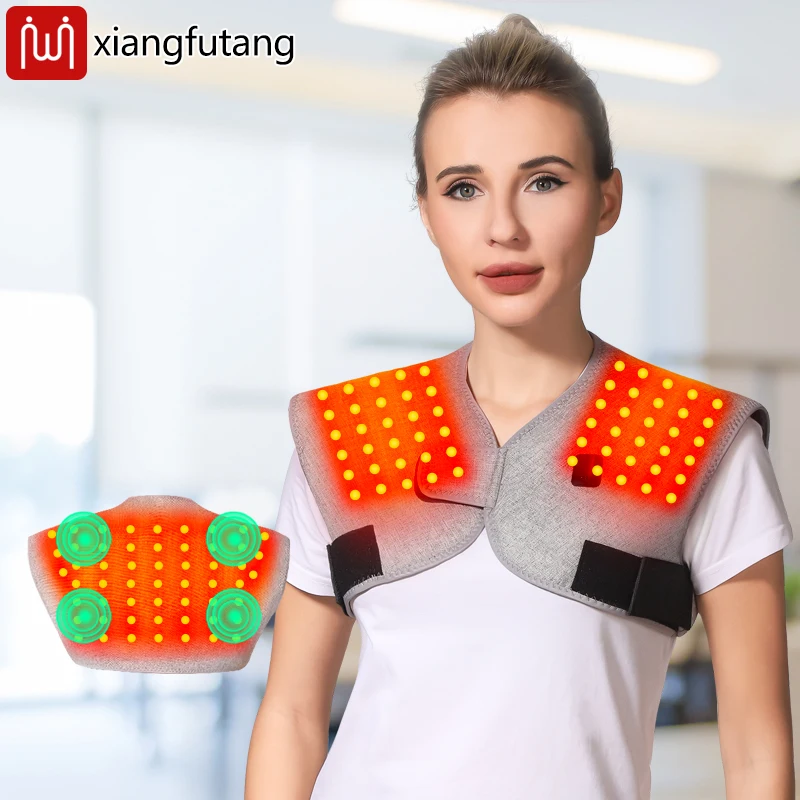 

Red Light Therapy Shawl/Vest - 3 Gear Heat & Massage,Relieves Muscle & Joint Pain,Aids Sports Recovery, for Fitness Fans&Seniors