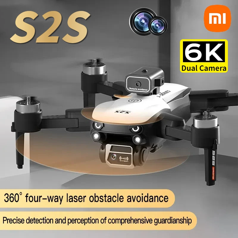 

Xiaomi New S2S Drone 8K HD Dual Camera Brushless Motor Obstacle Avoidance Dron RC Helicopter Foldable Quadcopter Toy