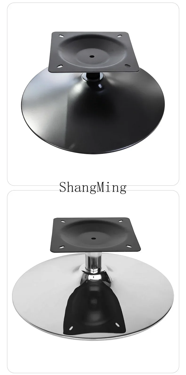 CLL Iron Plating Mirror Design Speaker Disk Sofa Leisure Chair Rotating Mirror Cabinet Bedside Table Hardware Base