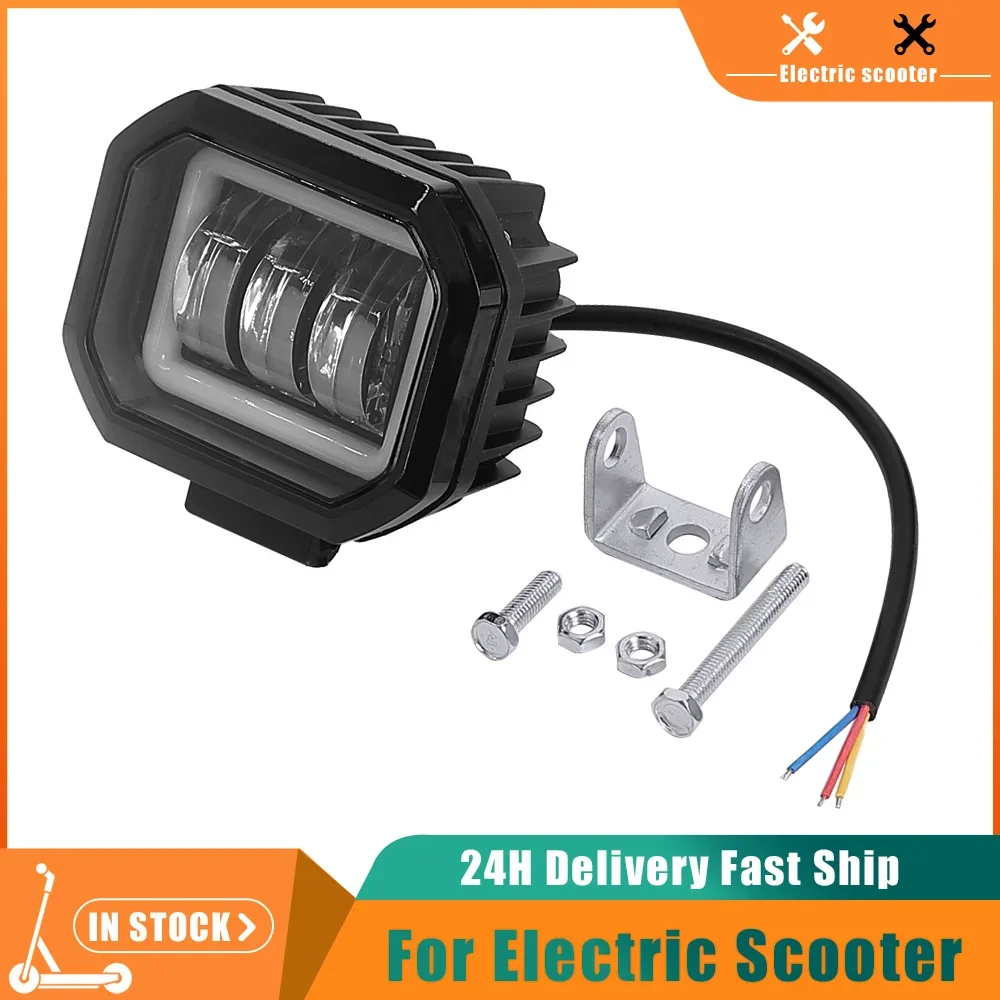 DC 12V-80V Waterproof  LED light Portable Spotlights Universal for Electric Scooter Safety Zone Working Light Headlight