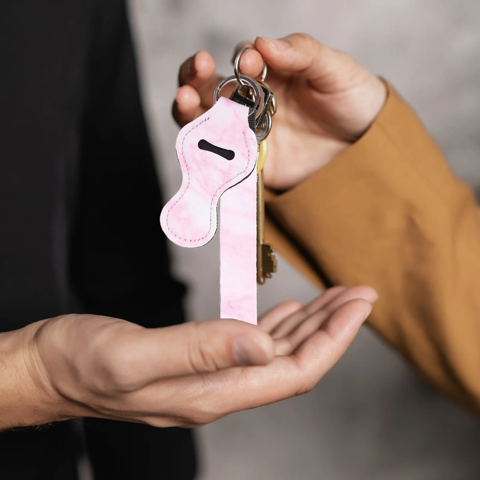 

10 Pcs Keychain Combination Lip Gloss Holder Sleeve Lipstick Organizer Balm Protective Bag Neoprene Lipbalm Travel