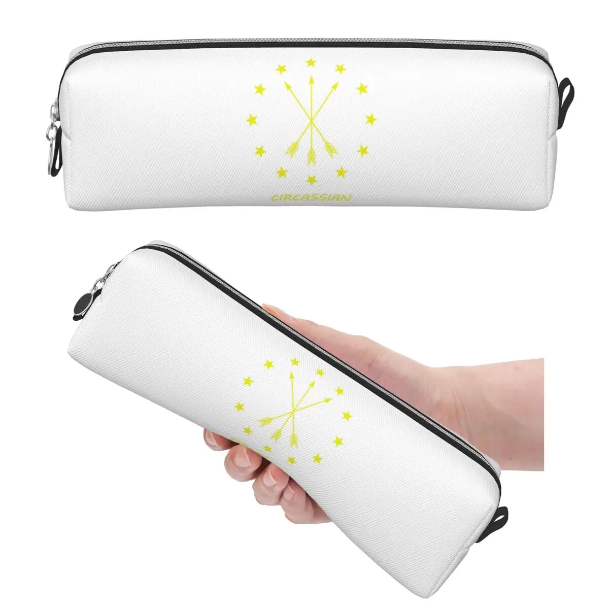 12 Sterne um 3 Pfeile, Federmäppchen mit Adygea-Flagge, Geschenke für Studenten, Stiftbox, Bleistiftbeutel, Aufbewahrung von Schreibwaren