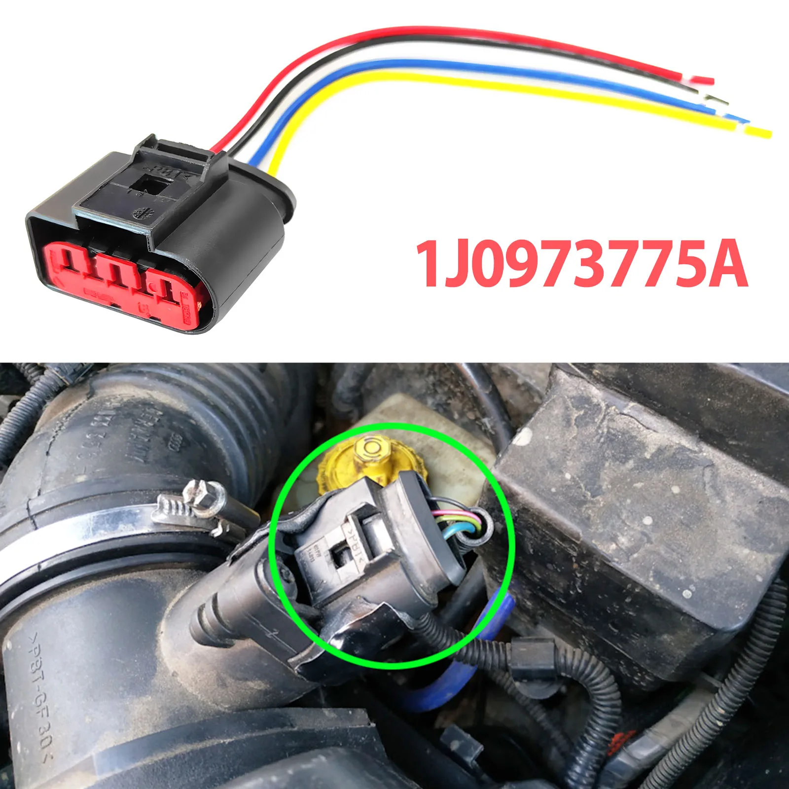 2 peças 1j0973775 para vw sharan golf bora polo passat b5 b6 touran jetta caddy fox t5 maf medidor de fluxo de ar em massa sensor conector plugue