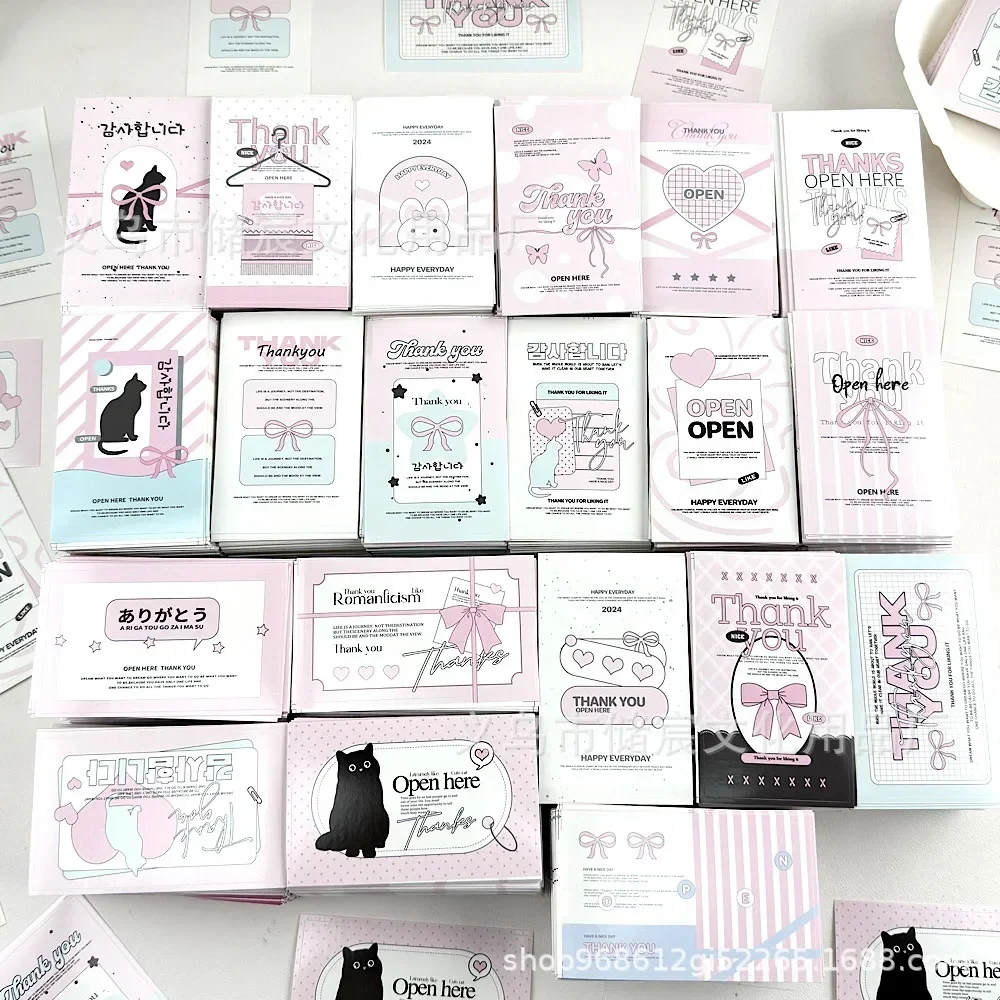 40 قطعة INS الكورية الحبيب القط ملصق الجمالية سجل القصاصات ملصق يدوي الصنع Kpop صور بطاقة التعبئة DIY بها بنفسك الكرتون فقاعة حقيبة الديكور