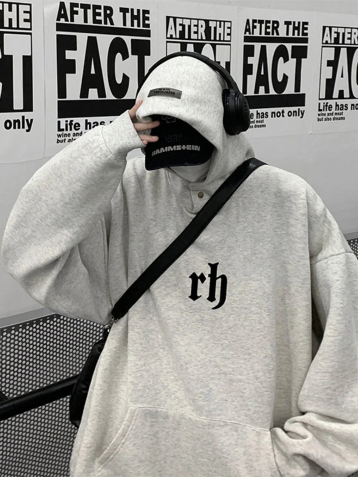 

Heavyweight Hardwearing Hoodie Men's Spring Autumn Sle Hip Hop Jaet Trendy Brand Casual Loose Fit Printed Sweatirt